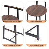 Bar Stool Set of 3 Counter Height Barstools with Back Armless Dining Chairs for Kitchen Island W1757P265185