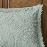 King/Cal King Embroidered Medallion Faux Fur Ultra Plush Comforter Mini Set B03597231