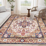 Area Rug 6x9 Vintage Bohemia Large Persian Non-slip Washable Rug For Room Kitchen Bedroom W2907P265124