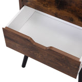ightstand with 2 Drawers, Tables with Solid Wood Legs and Storage, End Table, Side Table, W2181P156142