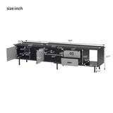 Modern TV Stand for 80'' TV with 2 Doors, Media Console Table, Entertainment Center with Large N710P188172B