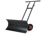 29" x 33" x 44" Blade Snow Shovel with Wheels, 6-Level Handle Tilt & 7-Level Blade Rotation Snow 09318987
