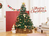 Handcrafted Openwork Woven Hyacinth Wicker Christmas Tree Collar - Rattan Xmas Tree Skirt & Stand 55437272