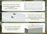21.6 inch Modern Floating Bathroom Vanity with Ceramic Basin - Perfect for Small Bathrooms, N729P170390F