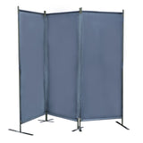 ZNTS 6 Ft Modern Room Divider, 3-Panel Folding Privacy Screen w/ Metal Standing, Portable Wall Partition, W2181P154698