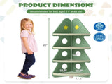 4-Tier Kids Christmas Tree Corner Bookshelf, Anti-Falling Guardrails & Anti-Tipping Kit for 3 Years 01810271