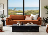 Pasadena 75.5" Modern Farmhouse Sofa, Burnt Orange Performance Velvet B2719P479036