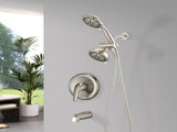 Shower System with Tub Spout Rain Shower Tub Set, High Pressure Dual 2 in 1 Shower Combo Faucet with W121946402