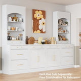 TOPMAX Modern 83.7inch High Kitchen Pantry, Freestanding Tall Kitchen N717P221575K