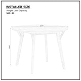 42.01 Inch Saving Place Table,Wooden Dining Table 4 Persons,Modern Design Round Kitchen Table W2582P197664