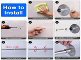 Curved Shower Rod L - Shaped Stainless Steel, Adjustable Stretchable Shower Curtain Rod for 30133873