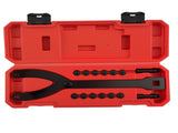 1/2in Drive Adjustable Pin Spanner Wrench Set fit for Cars 15pc 03930349