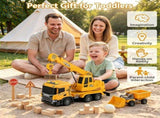 Kids Realistic Crane Truck Toy, Friction Drive Construction Vehicle with Lights Sounds & Water 44553726