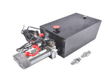 DC 12V Electric Hydraulic Pump, 15 Quart Double-Acting Power Unit for Dump Trucks 61365527