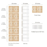 two row of six-layer foldable and stackable multi-size shoe racks is easy to assemble, with high 51412349
