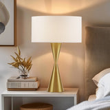 ZNTS Gold Hourglass Metal Table Lamp B035P264537