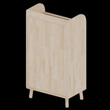 Pine Solid Wood Bookshelf/Bookcase - 0.6" Thick Shelves Heavy Duty Storage Rack, 19.69"W36.61"H W3166P271752