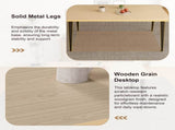 63-inch Modern Dining Table, Wooden Tabletop & Rust-Resistant Iron Legs, Rectangular Kitchen Table W2699P365917