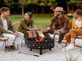 32IN Metal Fire Pit Black 36801333