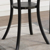 Biony 36" Round Espresso Finish Bar Table Nail Head Trim T2574P165131