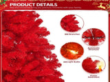 6 FT Pre-lit Artificial Christmas Tree, Hinged Xmas Pine Tree with 800 Branch Tips, 300 Lightsfor 59028101