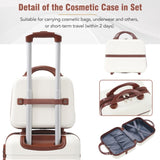 Hardshell Luggage Sets 3 Pieces 20"24" Luggages and Cosmetic Case Spinner Suitcase with TSA Lock N732P171583K