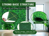 12 Pcs 24x16inch Artificial Grass Wall Panels, Decorative Boxwood Grass Backdrop for Outdoor Garden 57214769