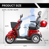 ZNTS XL3D4L Electric Mobility Recreational Travel Scooter for Adults,Mobility Scooters for Seniors, 4 W2153P192639