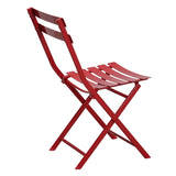 3 Piece Patio Bistro Set of Foldable Round Table and Chairs, Red W1586P143160