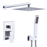 Shower System Shower Faucet Combo Set Wall Mounted with 10" Rainfall Shower Head and handheld shower T3177P269095