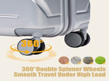 28" Large Suitcase, ABS Hardshell, Upgraded Crack-Resistant Iron Handle, Combination Lock, 360&deg W2787P536189