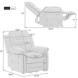 Massage Recliner,Power Lift for Elderly with Adjustable Massage and Heating Function,Recliner N719P187474C