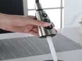 Kitchen Faucet Pull Down Sprayer Brushed Nickel, High Arc Single Handle Kitchen Sink Faucet 95498826