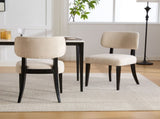 Wooden Dining Chairs Set of 2, Modern Fabric Upholstered Dining Room Chair Kitchen Chairs, Farmhouse W3244P392827