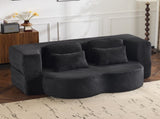 Queen Size Sofa Bed, Chenille Futon Sofa Couch, High-Density Foam Convertible Sleeper Sofa, W1829P280218