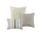 6 Piece Embroidered Quilt Set with Throw Pillows Yellow Full/Queen B03597620