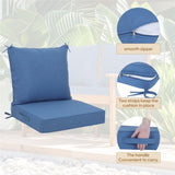 24x24 Inch Outdoor Deep Seat Cushion Set - Waterproof Fade-Resistant Patio Furniture Cushions with W419P290472