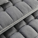 ZNTS 55.51 inch versatile foldable sofa bed in 3 lengths, modern sofa sofa sofa velvet pull-out bed, W2353P151787