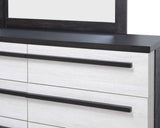 1pc Six Drawers Dresser Cream Ebony Finish Wooden Storage Bedroom Furniture B2741P354530