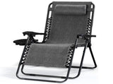 Zero Gravity Chair, Outdoor Lounge Chairs with Cup Holder, Gray 38356584