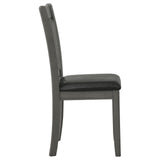 Medium Grey and Black Lattice Back Side Chairs B062P145657