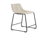 (Set of 2) Vintage Style 24-Inch Armless Industrial Faux Leather Counter Stool with Metal Legs and N780P170743C