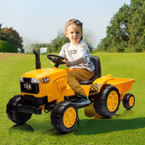 ZNTS 12V Kids Ride on Tractor Electric Excavator Battery Powered Motorized Car for Kids Ages 3-6, with , W1811P154759