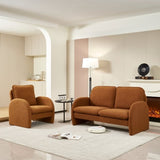 59" Sofa Small Couch for Living Room, Sherpa Fabric Upholstered Sofa Couch, Small W1765P172415