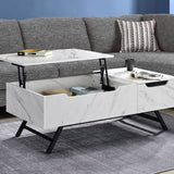 White Coffee Table with Lift Top B062P191066