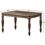 Transitional Style 1pc Dining Table Ash Oak Rectangle Table Unique Design Legs Kitchen Dining Room B011P222857