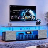 TV Stand for 70 Inch TV LED Gaming Entertainment Center Media Storage Console Table with Large Side W2178P149212