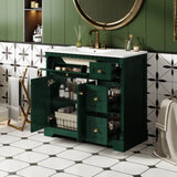 36" Vanity with Top for Bathroom, Modern Bathroom Storage Vanity Includes Adjustable Shelf, Soft N710P279991F