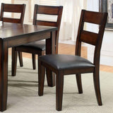 ZNTS Dark Cherry Finish Solid wood Transitional Style Kitchen Set of 2pcs Dining Chairs Bold & Sturdy B011P162631