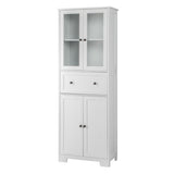 ZNTS FCH MDF Spray Paint 4 Doors 1 Pump Bathroom Cabinet White 62473247